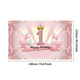 thumbnail image 6 of Pink Balloons Banner 1st Birthday Decorative Design Celebration Backdrop for Kids Party Indoor Decoration Photo Shoot, 6 of 8