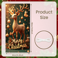 thumbnail image 2 of Golden Reindeer Merry Christmas Banner Decorative Holiday Party Event Celebration Background, 2 of 9