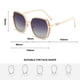 thumbnail image 2 of Gafas de sol de montura grande con personalidad europea y americana, fabricadas en TR, metal y TAC., 2 of 5