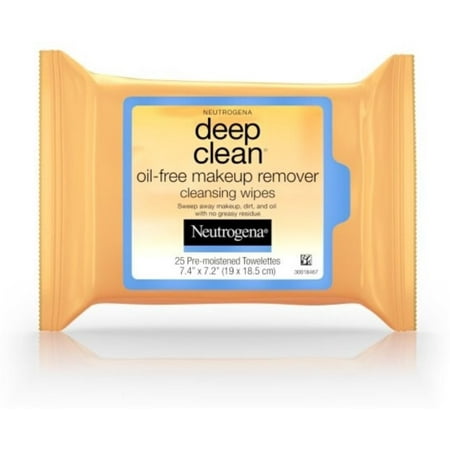 2 Pack - Neutrogena Deep Clean Oil-Free Makeup Remover Cleansing Wipes 25 Each