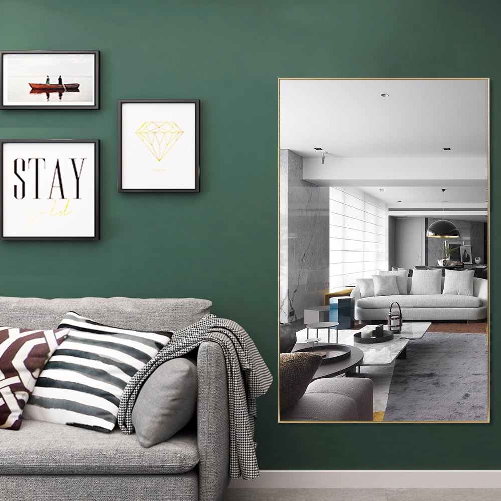 59"x35" Gold Modern Full Length Mirror