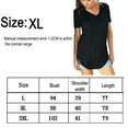 thumbnail image 2 of Women's Jersey Relaxed-Fit Short-Sleeve V-Neck Longline T-Shirt, 2 of 5