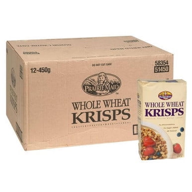 Prairie Maid Whole Wheat Krisp Cereal 450g (12/Case) - 11.02 lbs