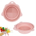 thumbnail image 2 of Limpiador de Pinceles Plegable, Paquete de 2, Vaso de Enjuague para Pintura Acrílica, Acuarela y Óleo, Color Rosa., 2 of 5