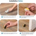 thumbnail image 4 of Self-Adhesive Floor Door Stoppers Oval Stainless Steel Door Stop Floor Mounted Half Moon Wall Protector Polished Doorstop, 4 of 5