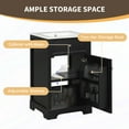 thumbnail image 3 of Bellemave 20" Bathroom Vanity Set with Sink and 2-tier Storage Rack Bathroom Cabinet with Door and Adjustable Shelf Free Standing Single Basin Vanity (20”, 2-tier Storage Rack, Black), 3 of 11