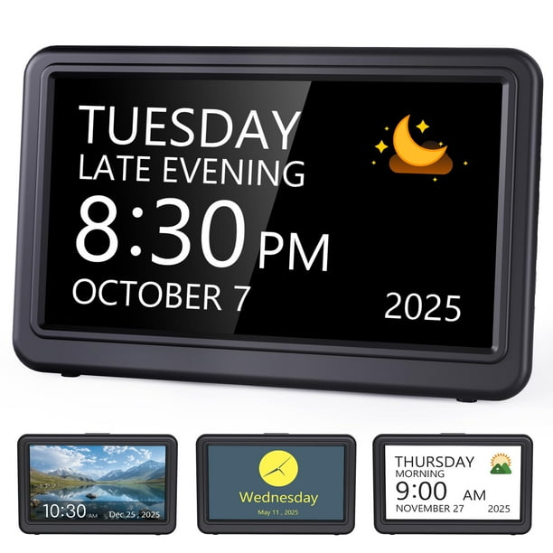 Reloj Calendario Digital Raynic 7" 20 Alarmas 12/24H Negro