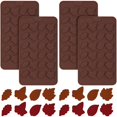 thumbnail image 1 of 4 Pieces 3D Fall Silicone Molds Thanksgiving Maple Leaf Shape Mini Candy Leaves Mold Decoration for Thanksgiving Fall Harvest, 1 of 5