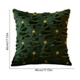 thumbnail image 4 of EazyTech 3D Fluffy Fuax Fur Christmas Tree Pillow Covers 2-Pack 18x18 Inch, Plush Green Holiday Decor for Sofa Living Room, Soft Set​​, 4 of 7