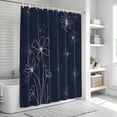 thumbnail image 5 of Navy Blue Shower Curtain Set - 48" x 72" Washable Bathtub Curtain with 12 Hooks, Spring Flora Waterproof Fabric Stall Shower Curtains for Bathroom/Bathtub Décor, 5 of 6