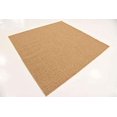 thumbnail image 3 of Unique Loom Modern Collection Striped Casual Transitional Indoor and Outdoor Flatweave Square Rug, 6 Feet, Light Brown/Beige, 3 of 5