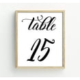 thumbnail image 1 of Darling Souvenir Calligraphie 1-40 Numéros de Table Décoration de Réception de Mariage Cartes de Table (5x7 Pouces), 1 of 1