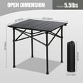 thumbnail image 6 of RedSwing Roll Up Camping Tables that Fold Up Lightweight, Portable Folding Small Metal Camping Tables for Outdoors Grill BBQ Picnic Beach, 20x20inchs, 6 of 9