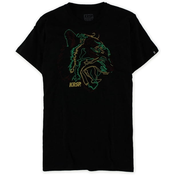 KRSP. Camiseta con gráfico de neón de Bad Kitty para hombre, negra, mediana KRSP. Camiseta gráfica