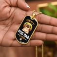 thumbnail image 5 of Best Pug Dad Ever Ball Chain Pendant - Graphic Military Dog Tag Necklace (Optional Personalized Engraving), 5 of 5