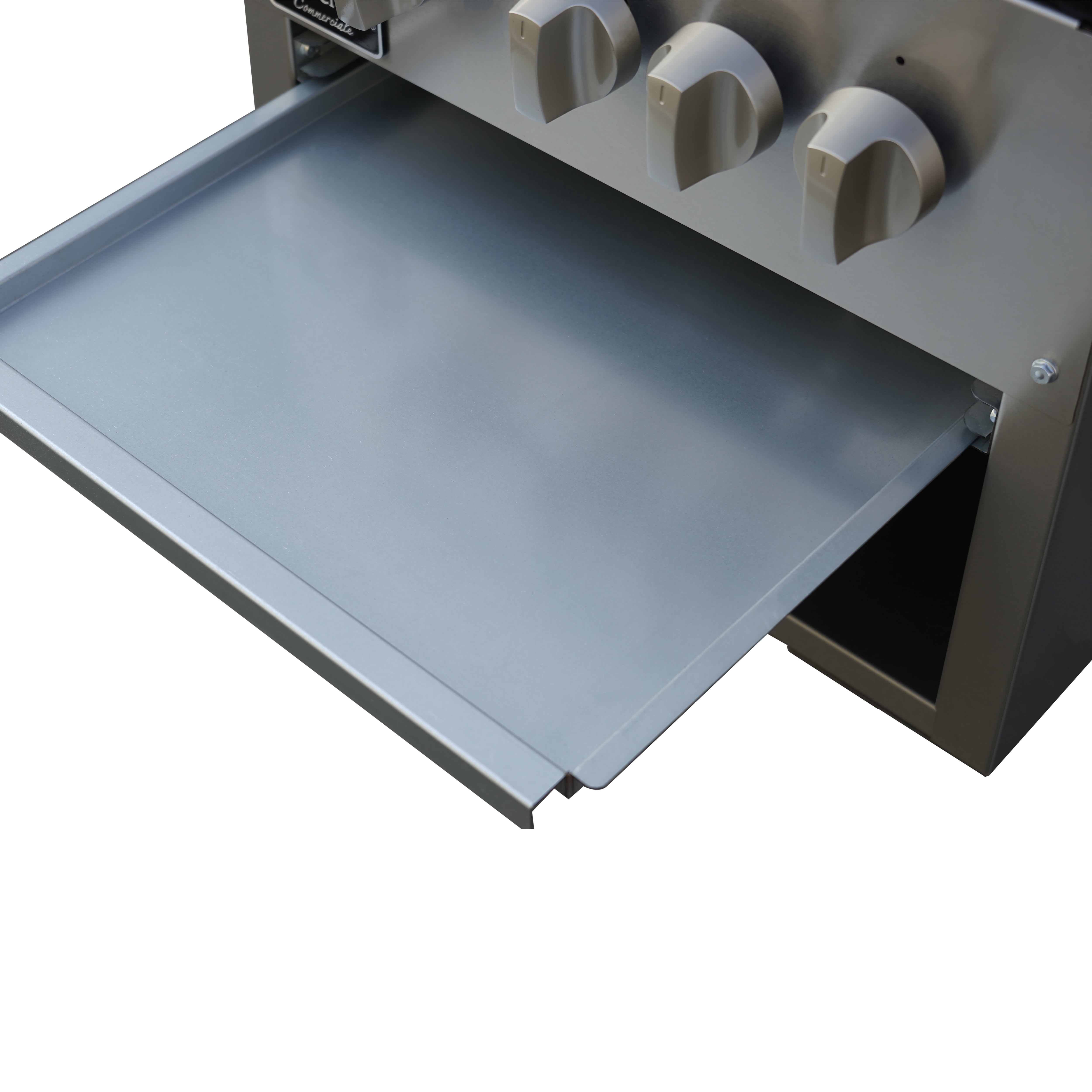 Forno Commerciale gas stock pot range, 2 powerful 3-ring burners, 160,000 BTU, durable stainless steel, heavy-duty cast iron grates