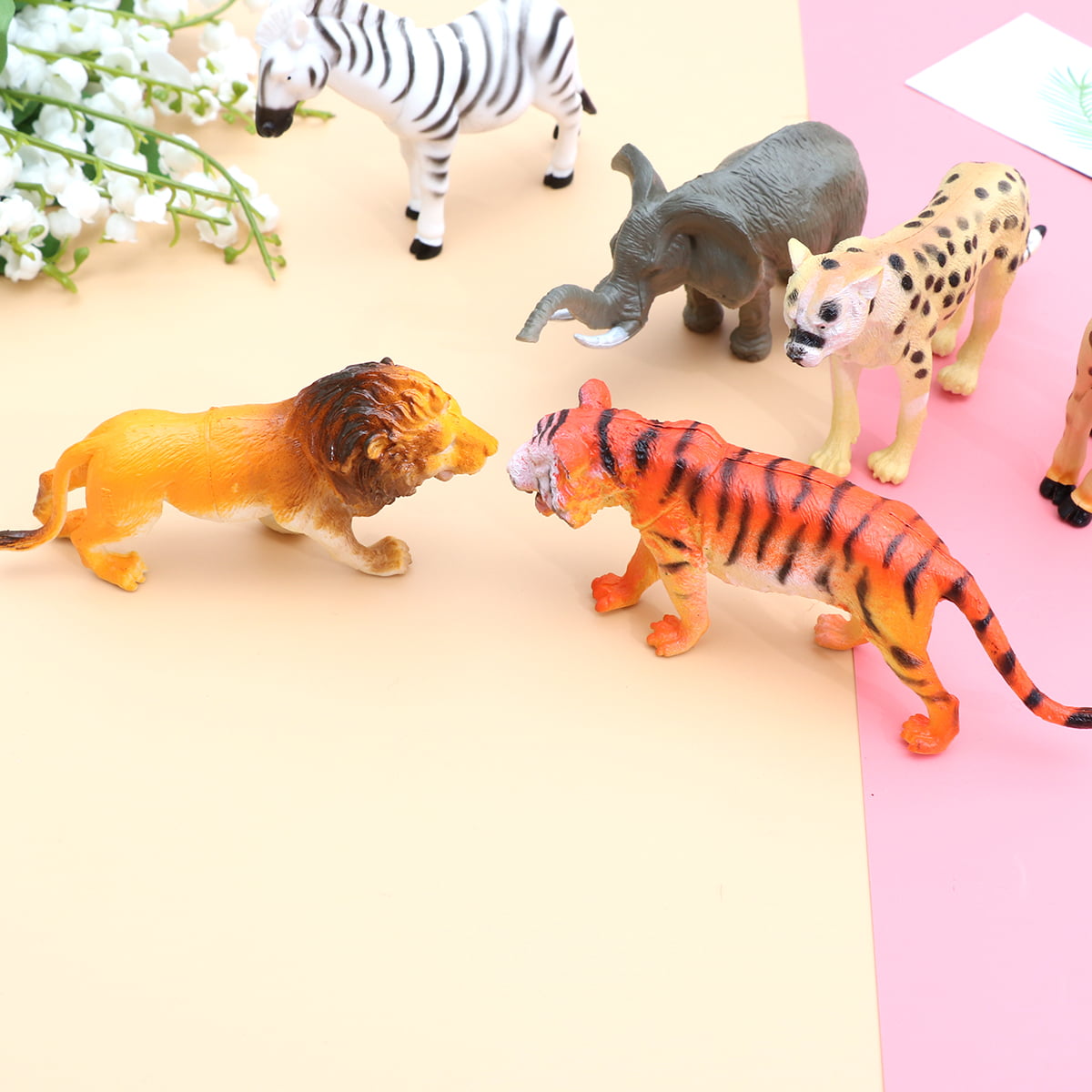 Details about   New WILD Plastic ANIMALS Models Toys 12 Figurines Lion Zebra Tiger Elephant & 