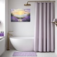 thumbnail image 2 of Coastal Lavender Wall Art Purple Lavender Flowers Pictures Sunset Floral Canvas Prints Seascape Beach Theme Paintings for Bathroom Decor Frame, 2 of 5