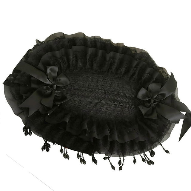 Rosette Straw Bonnet Hat Rimless Design Sun Protective Headgear For Mother Baby Summer Fashion Red