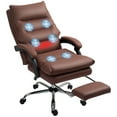 thumbnail image 2 of Vinsetto Vibration Massage Office Chair with Heat, Recining Back, Footrest, Microfibre Comfy Computer Chair, Coffee, 2 of 9