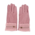 thumbnail image 2 of CTM  Teddy Synthetic Fleece Touchscreen Winter Gloves (Women), 2 of 4