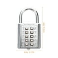thumbnail image 2 of HEALEEP 1Set Rectangular Lock for Suitcase Number Locks Simple Design Electric White, 2 of 8