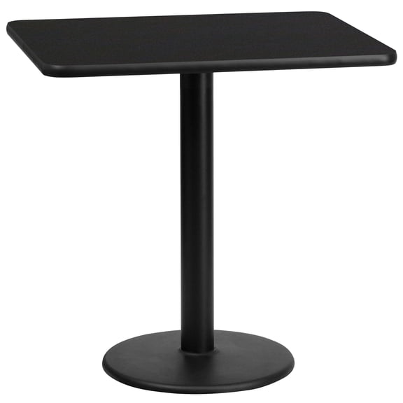 Bowery Hill 24" x 30" Restarant Dining Table in Black