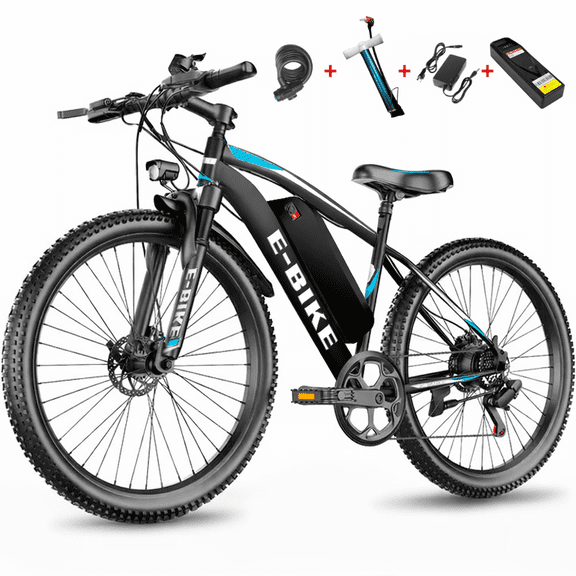 26" Electric Bike for Adults, ebike 750W Peak Power Motor, 20MPH 35Miles Electric Mountain Bike with 36V 12Ah Removable Battery, 7-Speed,UL 2849