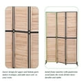 thumbnail image 6 of MAYEERTY 3 Panel Room Divider 6Ft Wood Folding Privacy Screen Brown Free Standing Wall Separator Room Divider, 6 of 6