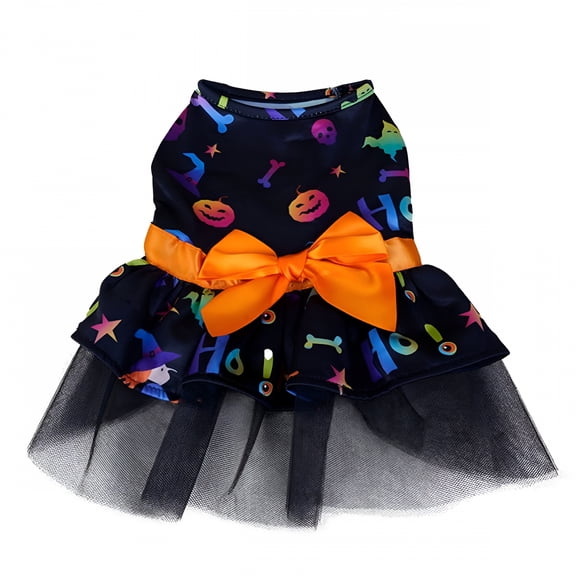 TELOLY 1 Piece Skull Pet Costume Pet Dog Clothes Halloween Dress Up-XL