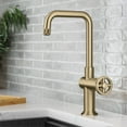thumbnail image 2 of KRAUS Urbix Industrial Single Handle Kitchen Bar Faucet in Brushed Gold, 2 of 14