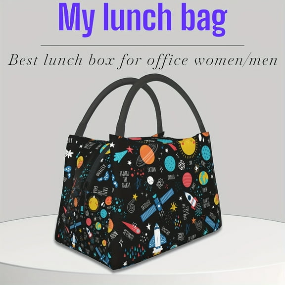 Ladies and Gentlemen Adult Universe Lunch Bag, Insulated Lunch Bag Lunch Box Container, Suitable for Work, Picnic or Travel, Beach, Camping, Lunch Box, Lunch Box Set