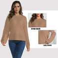 thumbnail image 4 of VENUZOR Oversized Waffle Texture Sweaters for Women Long Sleeve Pullover Knitted Tops, 4 of 9