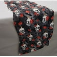 thumbnail image 2 of Skulls Webs & Roses Table Runner by Penny's Needful Things (4 Feet Long - SCALLOPED), 2 of 3