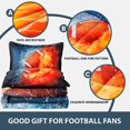 thumbnail image 3 of Football Comforter Twin(66x90lnch), 2 Pieces(1 Football Comforter and 1 Pillowcase) 3D Sport Football Comforter Set Micr, 3 of 5