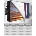 thumbnail image 7 of Outdoor TV Cover 70 to 75 Inch Weatherproof, U.S. Flag Baseball Waterproof TV Screen Protector for Outside Decor with Zipper and Pocket 68"L x 42"H , Navy Blue, 7 of 7
