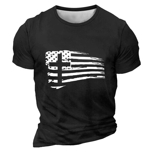 Chemises à Manches Longues pour Hommes Imprimé Décontracté Col Rond T-Shirt à Manches Courtes, Chemises à Manches Longues pour Hommes Coton