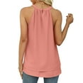 thumbnail image 4 of Tbopshirt Tank tops for Women Clearance,Womens tops,Womens Blouse Tank tops Summer High Neck Sleeveless Chiffon tops,T-shirt Vest Tee Blouse,Camisoles for Women Plus Summer Savings Deals, 4 of 7