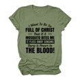 thumbnail image 1 of B91xZ Tunique Femme Manches Courtes Coton Col Rond T-Shirt, Vert m, 1 of 1
