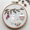 thumbnail image 1 of Complete Embroidery Kit With Hoops Threads Needles For Holiday Festive DIY Craft Projects Ideal, 1 of 3
