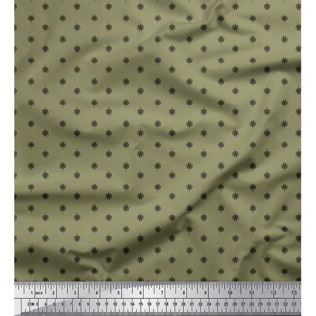 Soimoi Cotton Poplin Fabric Floral Shirting Decor Fabric Printed Yard 42 Inch Wide