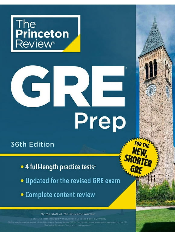 Graduate School Test Preparation: Princeton Review GRE Prep, 36th Edition : 4 Practice Tests + Review & Techniques + Online Features (Paperback)
