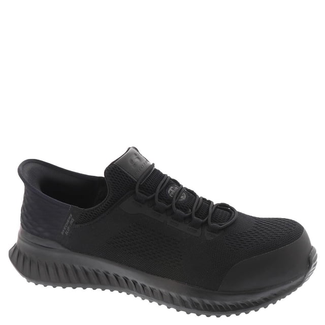 Zapato de Trabajo Skechers para Hombre Tilido Slip-on Negro con Punta de Seguridad
