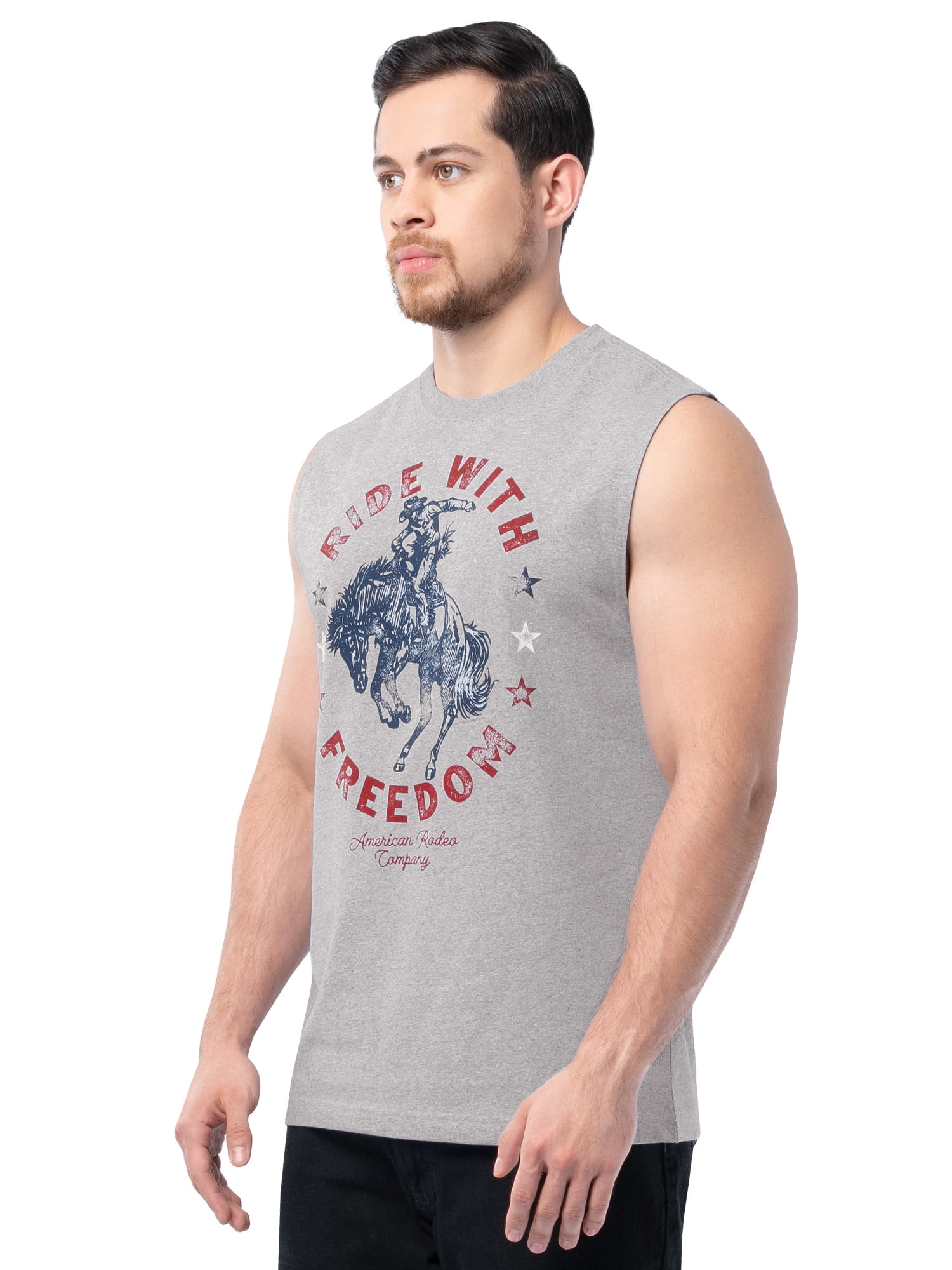 Way to Celebrate Men's 4th of July Americana Graphic Muscle Shirt Tank Top, Sizes XS-5XL