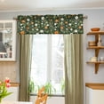 thumbnail image 3 of Yayeee Kitchen Valance Rod Pocket 54" x 18" Living Room Window Curtain, Green Flowers Pattern, 3 of 6