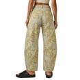 thumbnail image 4 of Axiiglly Jeans for Women Mid Rise Wide Leg Boho Barrel Jeans with Pockets Trendy Denim Pants, S-2XL, 4 of 7