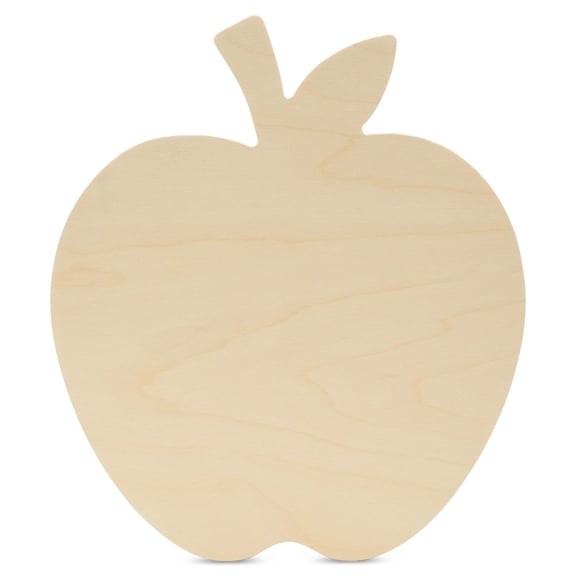 Apple Cutouts 11-1/2-inch, Pack of 10 Wood Door Hanger Blanks, Wooden Crafts to Paint, Wooden Cutouts for Crafts, by Woodpeckers