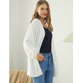 thumbnail image 2 of Doublju Womens Long Sleeve Loose Fit Open Front Casual Cardigan With Plus Size, 2 of 4