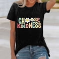 thumbnail image 2 of Trendfront Womens Choose Kindness T Shirts Crewneck Graphic Casual Short Sleeve Loose Fit Tops Trendy Fashion Tee Pullover Daily Outfits, 2 of 5
