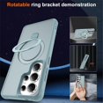 thumbnail image 2 of For Samsung Galaxy S26 Ultra 5G Case (Compatible With MagSafe)  With Invisible Magnetic Metal Kickstand O-Ring Holder Military-Grade Shockproof Phone Case,Blue,For Galaxy S26 Ultra 5G, 2 of 9